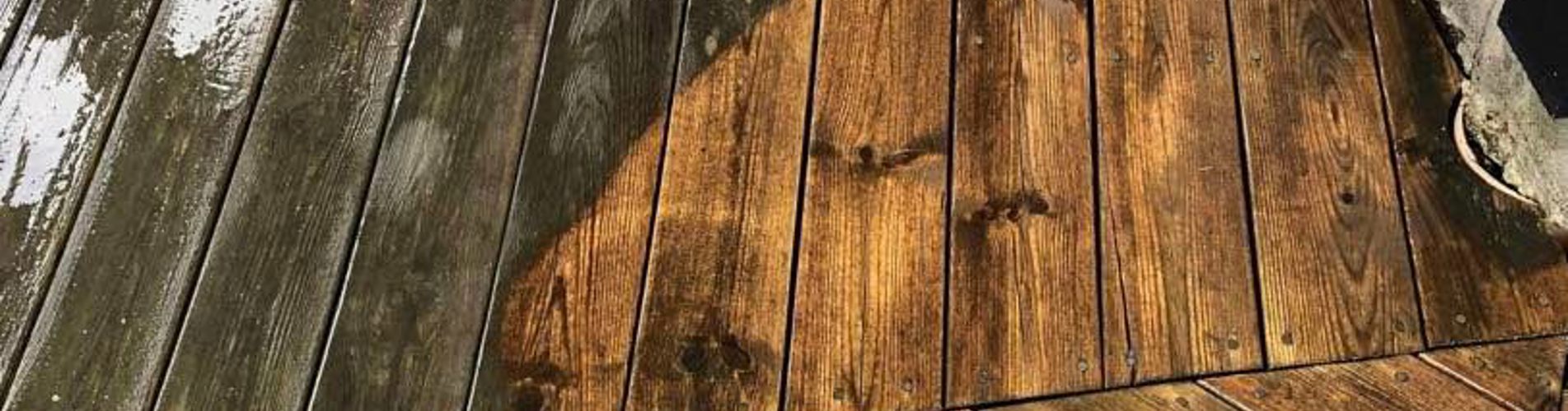 Træterrasse rensning 